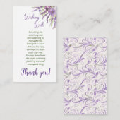 Lila Brautparty, das gut verpackt werden möchte Begleitkarte (Vorne/Hinten)
