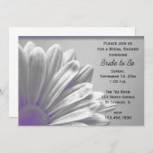 Lila Brautparty der Blumenmarken Einladung (Vorne/Hinten)