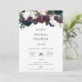 Lila Brautparty der Marine Einladung (Stehend Vorderseite)