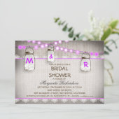 lila Brautparty Einladung (Stehend Vorderseite)