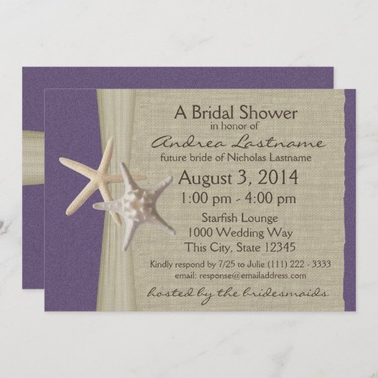 Lila Brautparty Einladung