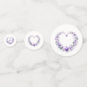 Lila Brautparty für Blumenhörer Konfetti (Vorderseiten)