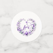 Lila Brautparty für Blumenhörer Konfetti (Klein Vorderseite)