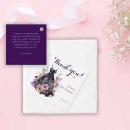 Lila Brautparty Geschenkanhänger