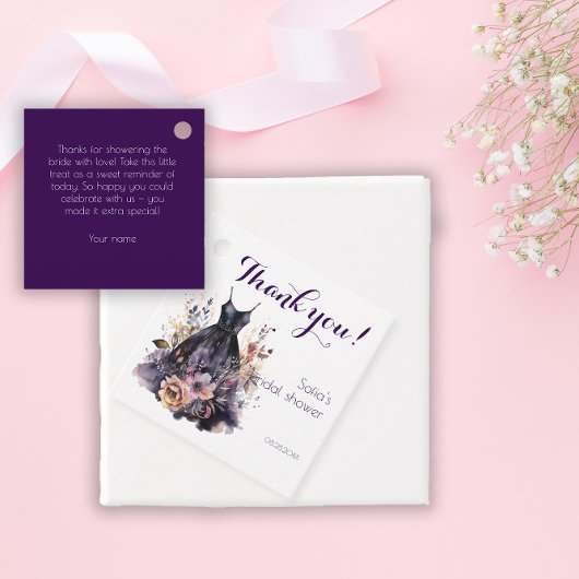 Lila Brautparty Geschenkanhänger