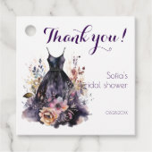 Lila Brautparty Geschenkanhänger (Vorderseite)