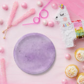 Lila Brautparty Hochzeitsgrunge Pappteller (Party)