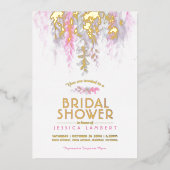 Lila Brautparty in Aquarellfarbe Folieneinladung (Vorderseite)