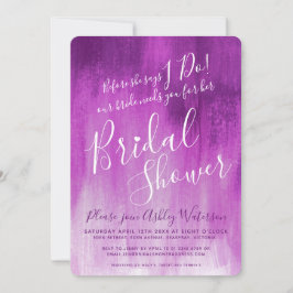 Lila Brautparty in Lila Einladung