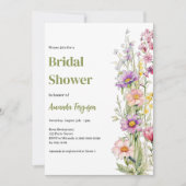 Lila Brautparty in Rosa Einladung (Vorderseite)