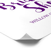 Lila Brautparty in Rosa und Blau (Blumen) Poster (Ecke)