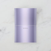 Lila Brautparty "Lace & Bow" Danke Karte (Innenseite)