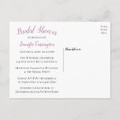 Lila Brautparty Liebe Hearts Arrow Hochzeit Einladungspostkarte (Rückseite)