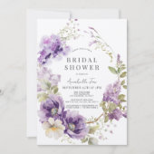 Lila Brautparty Poppy & Lilac Einladung (Vorderseite)
