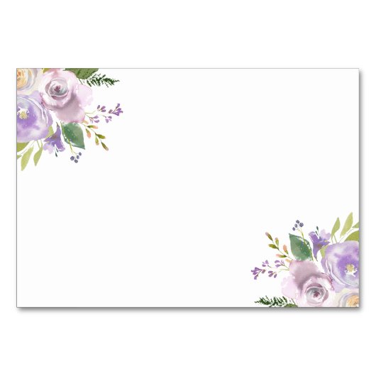 Lila Brautparty-Rezeptionskarten Tischnummer (Rückseite)