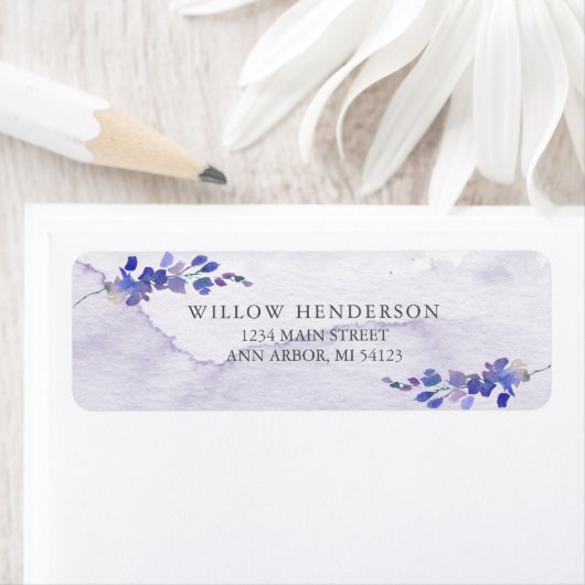 Lila Brautparty-Rücksendeadresse (Insitu)