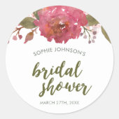 Lila Brautparty Runder Aufkleber (Vorderseite)