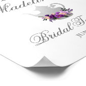 Lila Brautparty Tee Party Empfang Poster (Ecke)