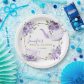 Lila Brautparty Tee Party Papierplatte Pappteller (Party)