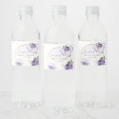 Lila Brautparty Tee Wasser Flasche Etikett (Flaschen)