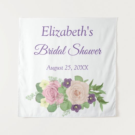 Lila Brautparty Wandteppich (Vorderseite)