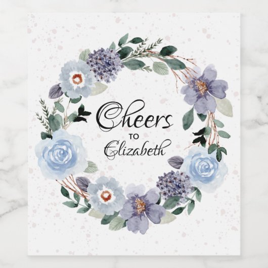 Lila Brautparty Weinetikett (Einzelnes Label)