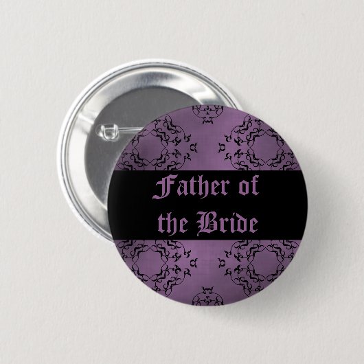 Lila Brautvater Button (Vorne & Hinten)