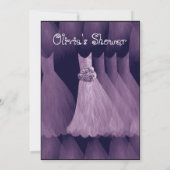 LILA Brautwäsche Brautdusche Einladung (Rückseite)