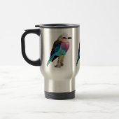 Lila Breasted Rollen-Vogel Reisebecher (Links)