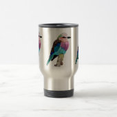 Lila Breasted Rollen-Vogel Reisebecher (Mittel)