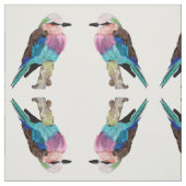 Lila Breasted Rollen-Vogel Stoff (Muster)