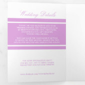 Lila Breeze Moderne Hochzeitssuite Dreifach Gefaltete Einladung (Innen Erste Seite)