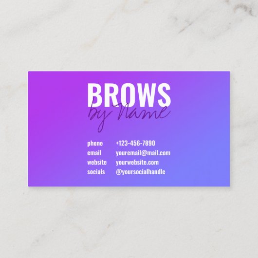 Lila Breite | Moderner Beruflicher QR-Code Visitenkarte (Rückseite)