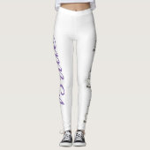 Lila BRIDE Wedding Cake Bridal Leggings (Vorderseite)