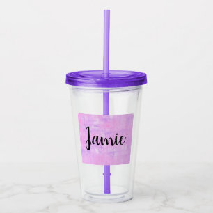 Lila Bridesmaid-Cup / Personalisierter Name Acryltrinkbecher