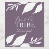 Lila Bridesmaid-Programm Weinetikett (Einzelnes Label)