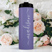 Lila Bridesmaid Stilvolle Beschriftung Thermosbecher