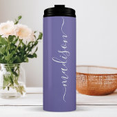 Lila Bridesmaid Stilvolle Beschriftung Thermosbecher