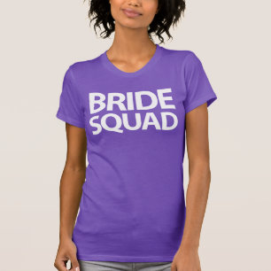 Lila Bridge Squad Shirts für Junggeselinnen-Abschi