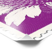 Lila Briefmarke Fotodruck (Ecke)