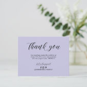 Lila Briefpaket - Dankeschön-Karte Dankeskarte (Stehend Vorderseite)