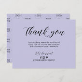 Lila Briefpaket - Dankeschön-Karte Dankeskarte (Vorne/Hinten)