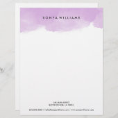 Lila Brieftat für Wasserfarben Briefbogen (Vorne/Hinten)