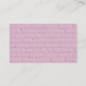 Lila Brillenwand mit weichem Pink Visitenkarte (Rückseite)
