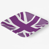 Lila Britische Flaggenplatine der Union Pappteller (Gewinkelt)