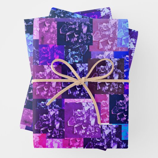 Lila Broken-made Wrapping Paper Geschenkpapier Set (Beispiel)