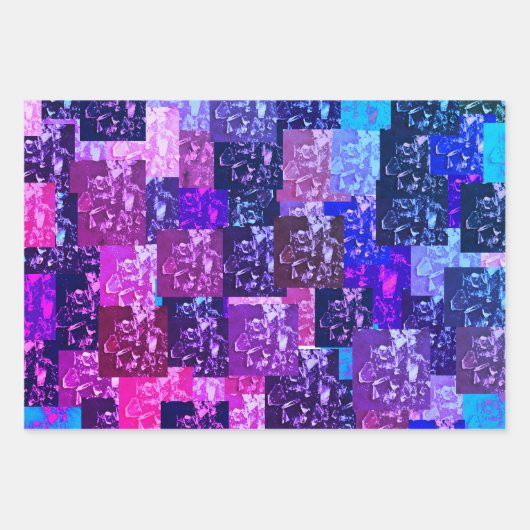 Lila Broken-made Wrapping Paper Geschenkpapier Set (Vorderseite)
