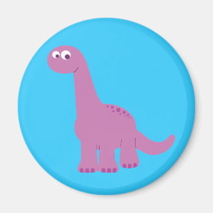 Lila Brontosaurus Dinosaurier Magnet