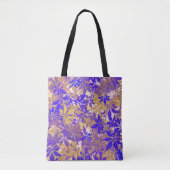 Lila Bronze- und Blaue Kastanienblätter Tasche (Vorderseite)