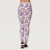 Lila/Bronze-Wasserfarbenleder Leggings (Rückseite)
